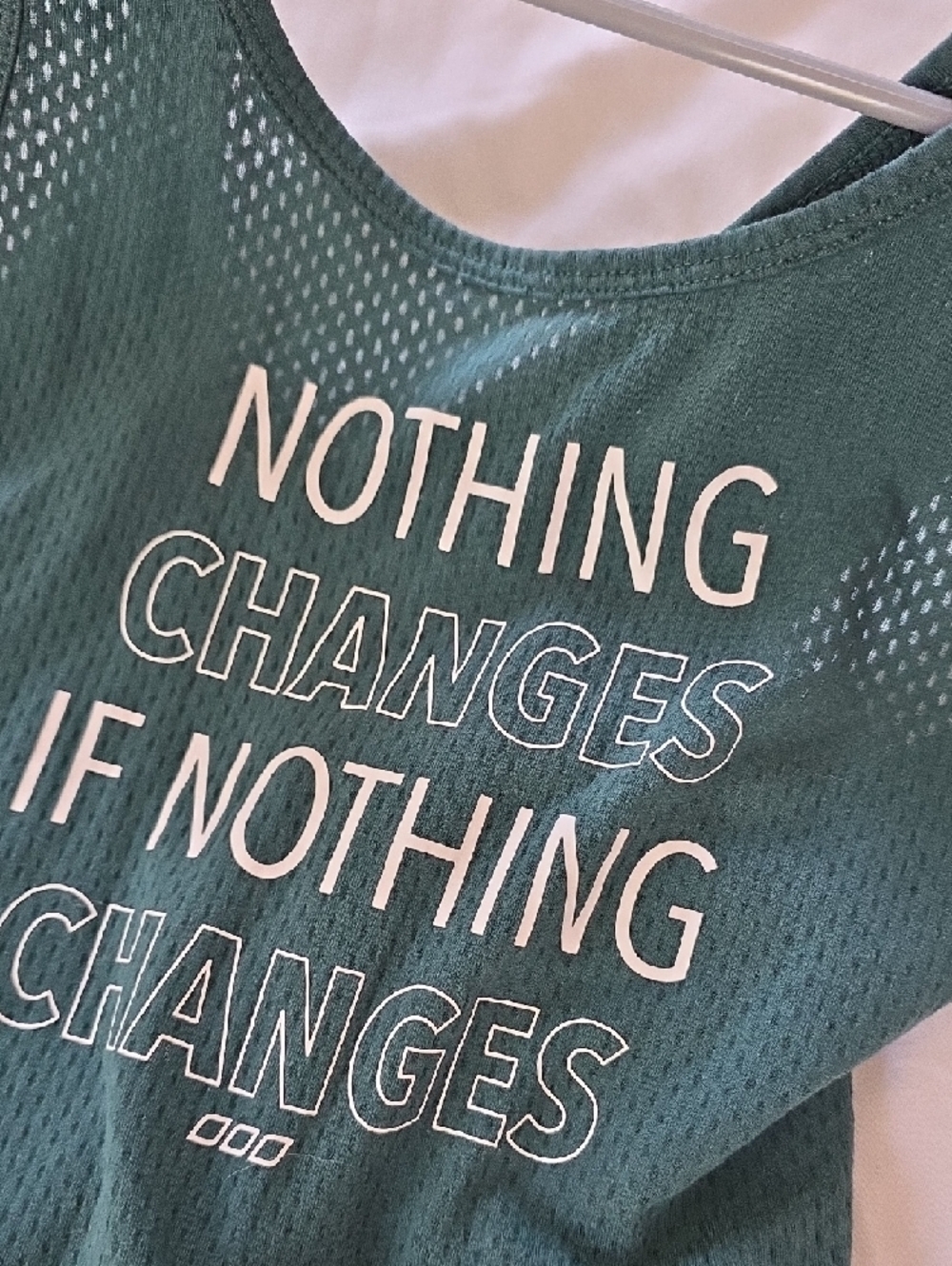 Lorna Jane Teal Racerback Tank with Motivational Text - Picture 6 of 6